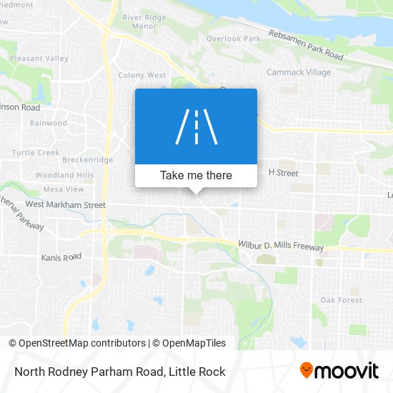 North Rodney Parham Road map