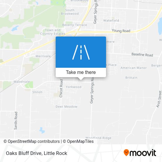 Mapa de Oaks Bluff Drive