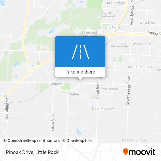 Pinoak Drive map