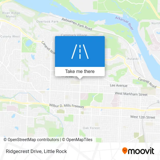 Ridgecrest Drive map