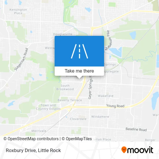 Roxbury Drive map