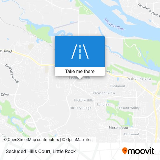 Secluded Hills Court map