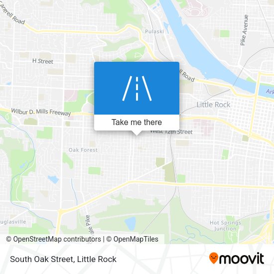 Mapa de South Oak Street