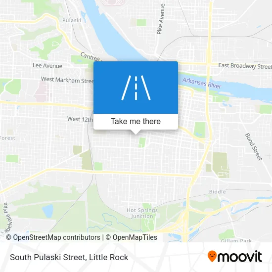 South Pulaski Street map
