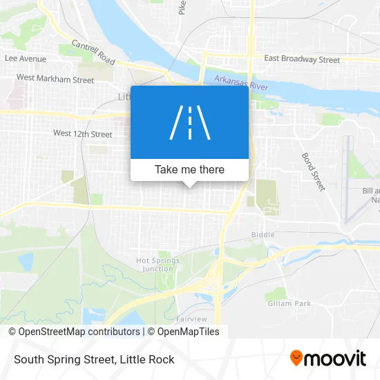 South Spring Street map