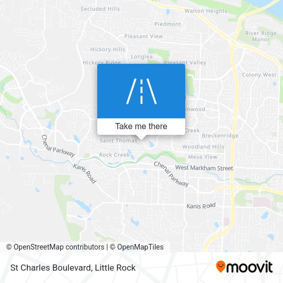 St Charles Boulevard map