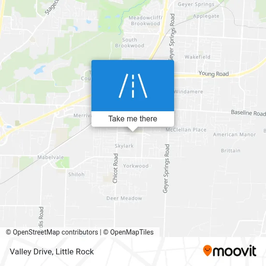 Valley Drive map