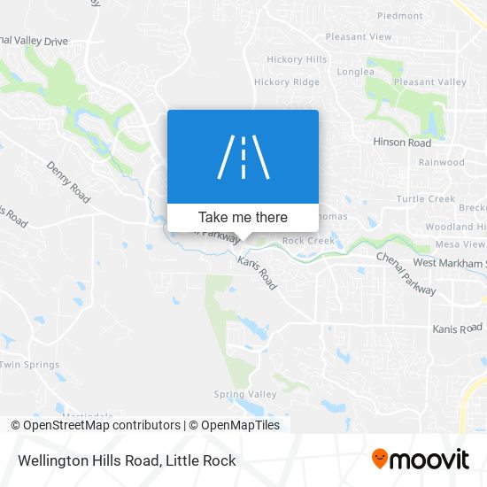 Mapa de Wellington Hills Road