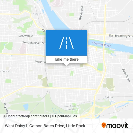West Daisy L Gatson Bates Drive map