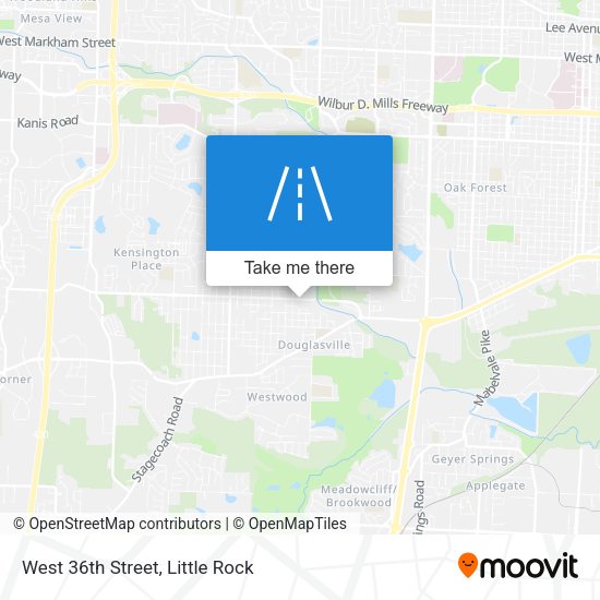 Mapa de West 36th Street