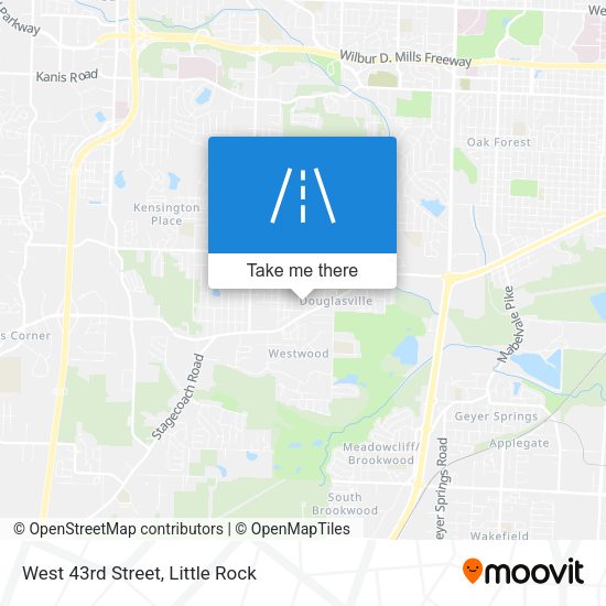 Mapa de West 43rd Street