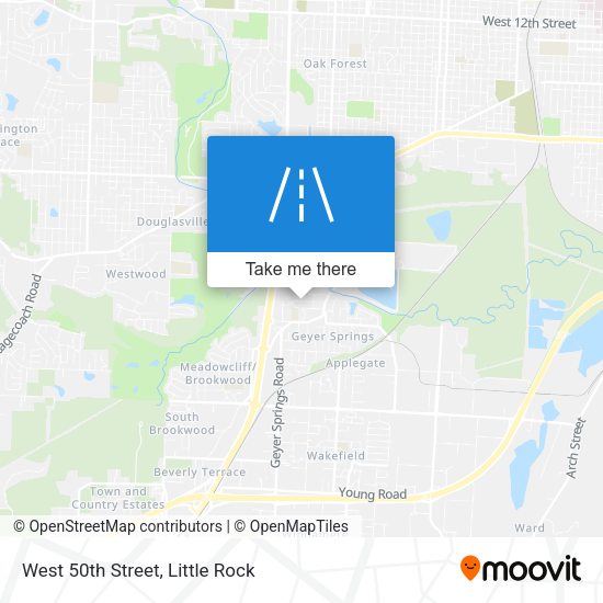 Mapa de West 50th Street