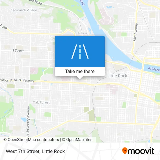 West 7th Street map