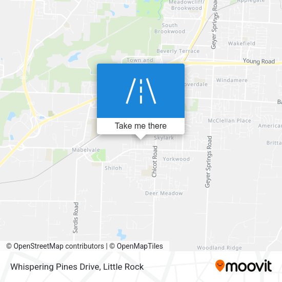 Whispering Pines Drive map