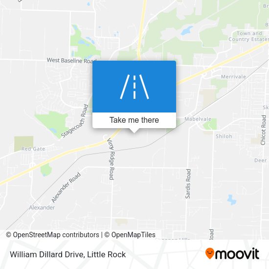 Mapa de William Dillard Drive