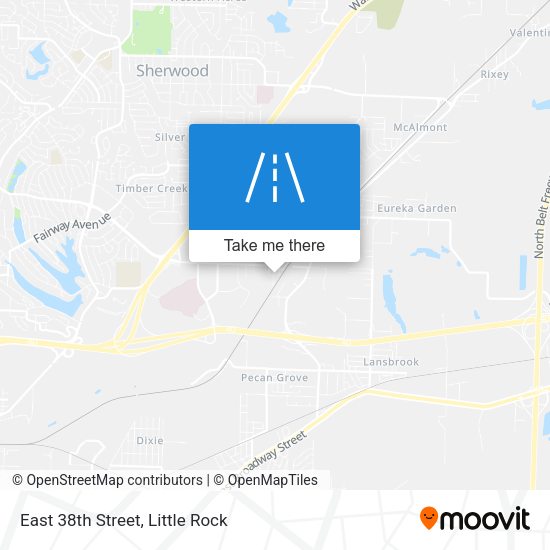 East 38th Street map