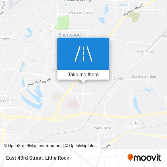 East 43rd Street map