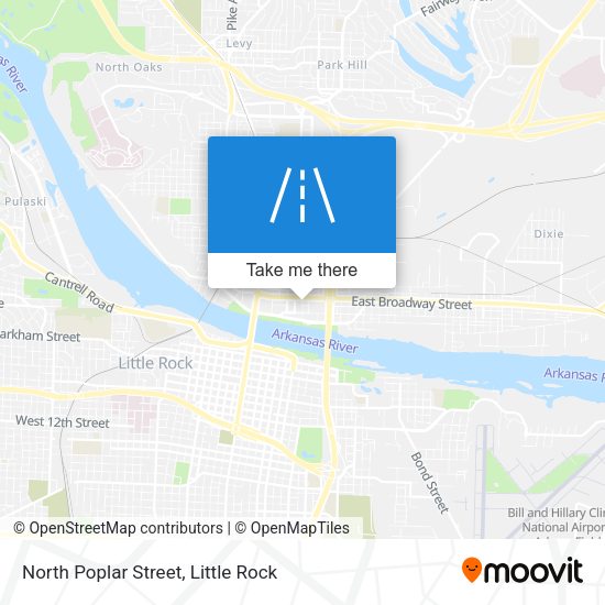 North Poplar Street map