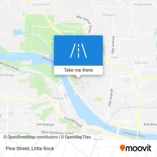 Pine Street map