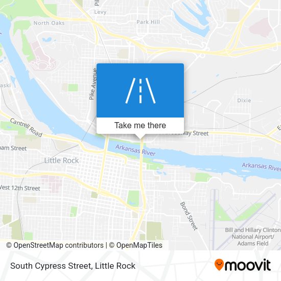 South Cypress Street map