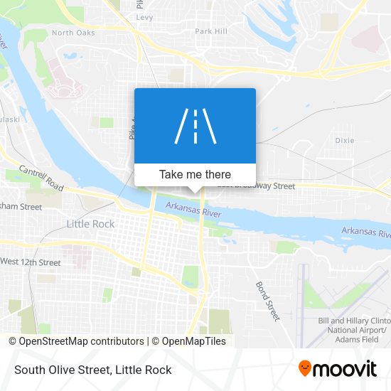 South Olive Street map