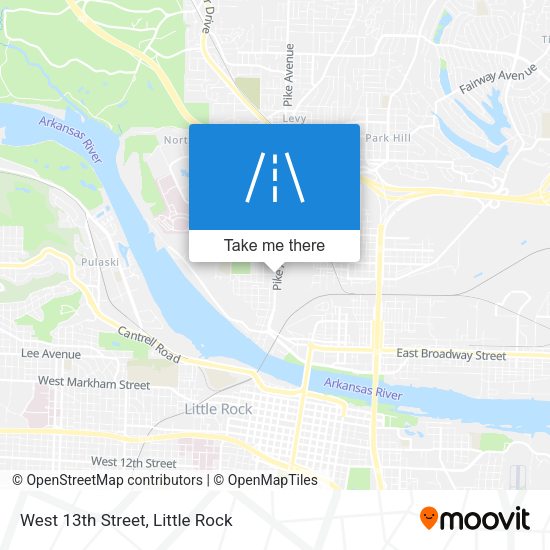 West 13th Street map