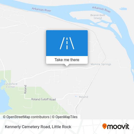 Kennerly Cemetery Road map