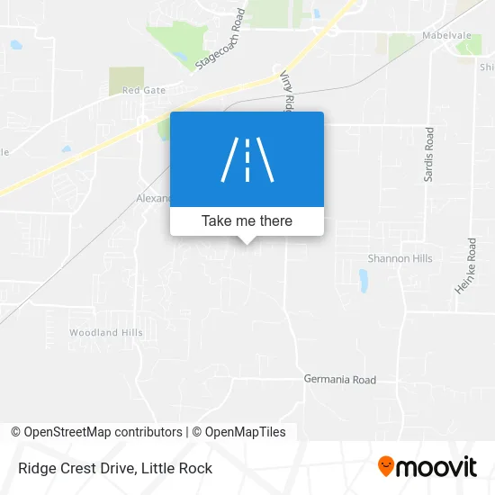 Ridge Crest Drive map