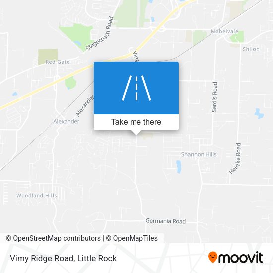 Vimy Ridge Road map