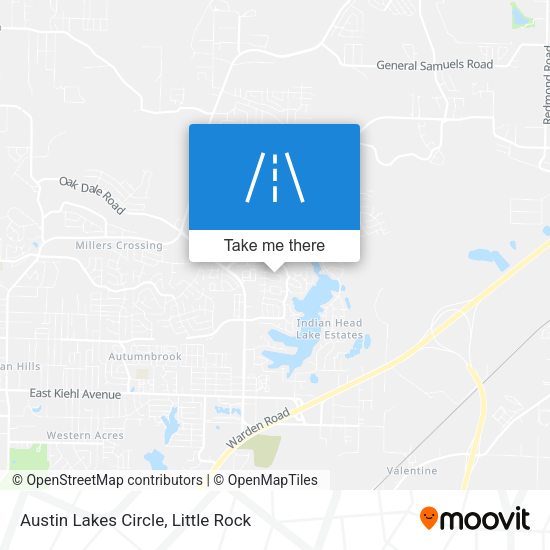 Austin Lakes Circle map