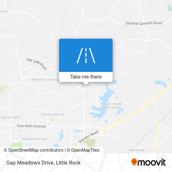Mapa de Gap Meadows Drive