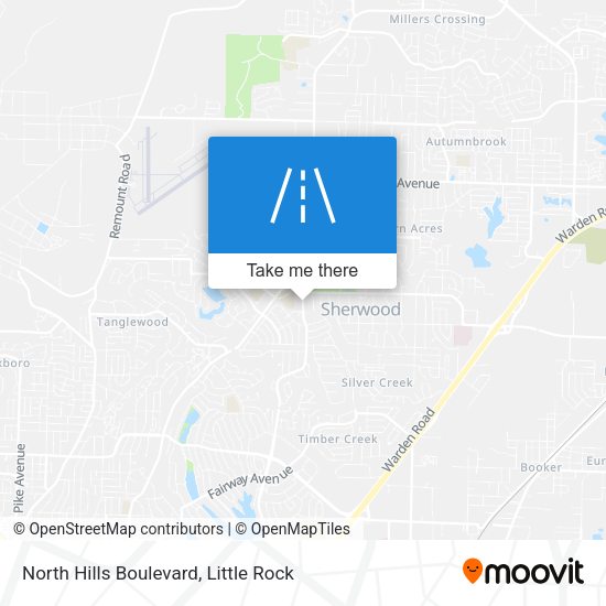 North Hills Boulevard map