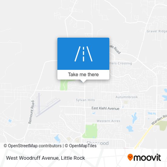 West Woodruff Avenue map
