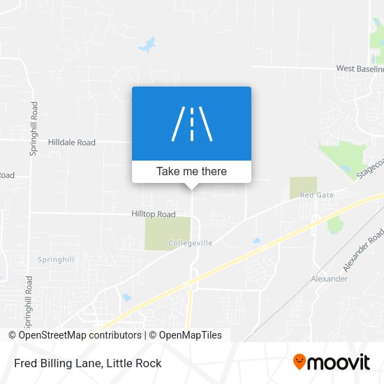 Fred Billing Lane map