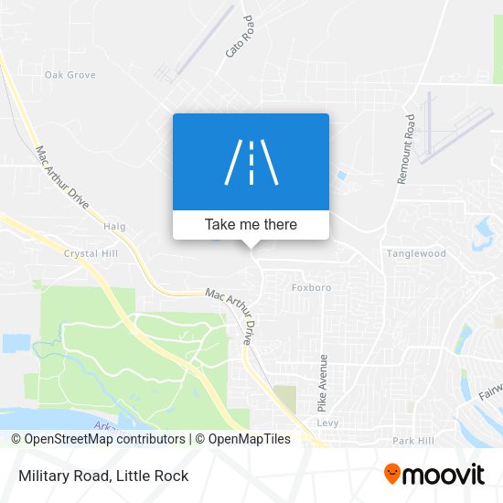 Mapa de Military Road
