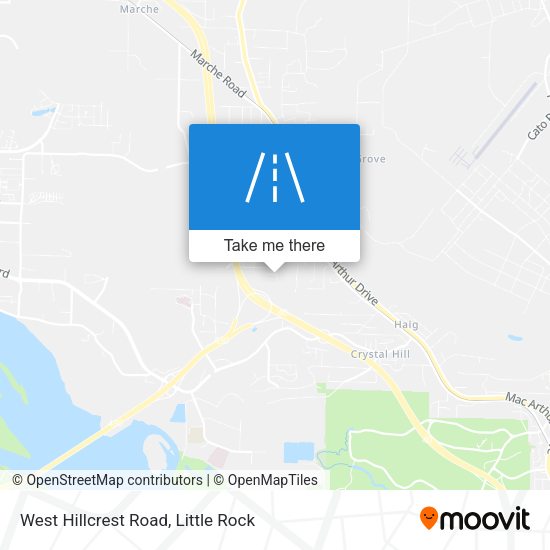 West Hillcrest Road map