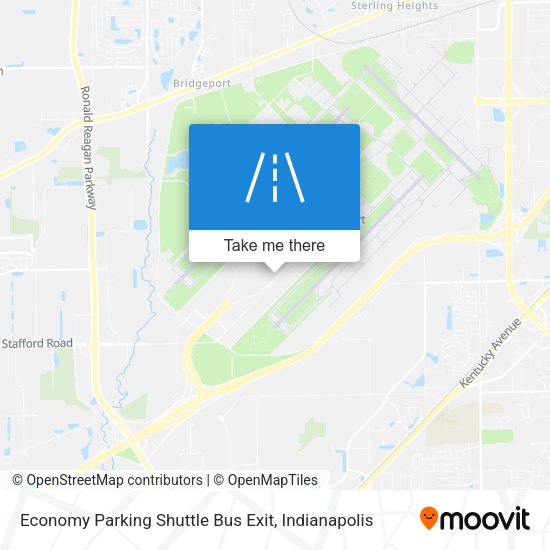 Mapa de Economy Parking Shuttle Bus Exit