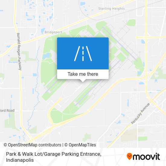 Mapa de Park & Walk Lot / Garage Parking Entrance