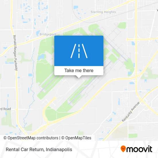 Rental Car Return map