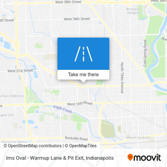 Ims Oval - Warmup Lane & Pit Exit map