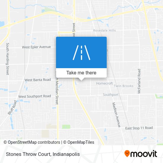 Mapa de Stones Throw Court