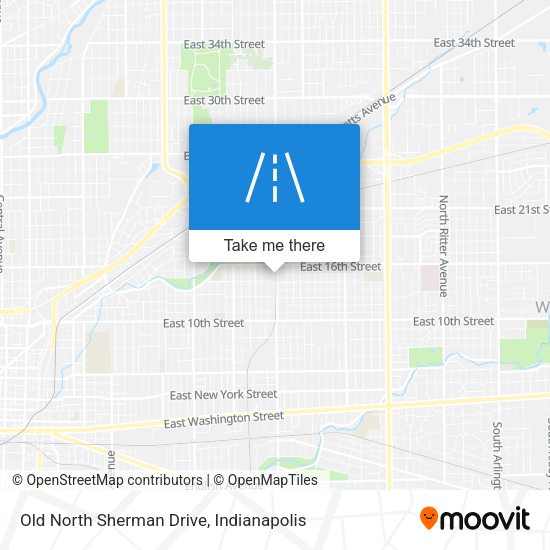 Old North Sherman Drive map