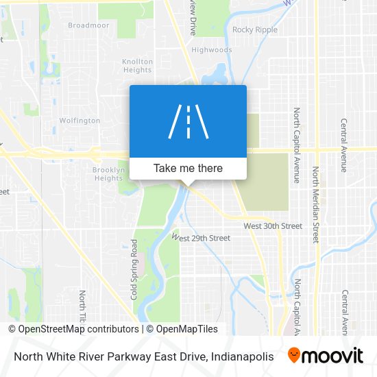North White River Parkway East Drive map