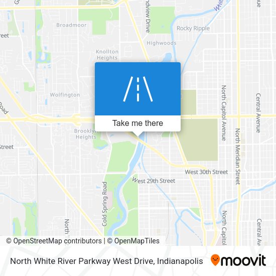 Mapa de North White River Parkway West Drive