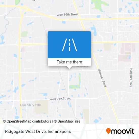 Ridgegate West Drive map