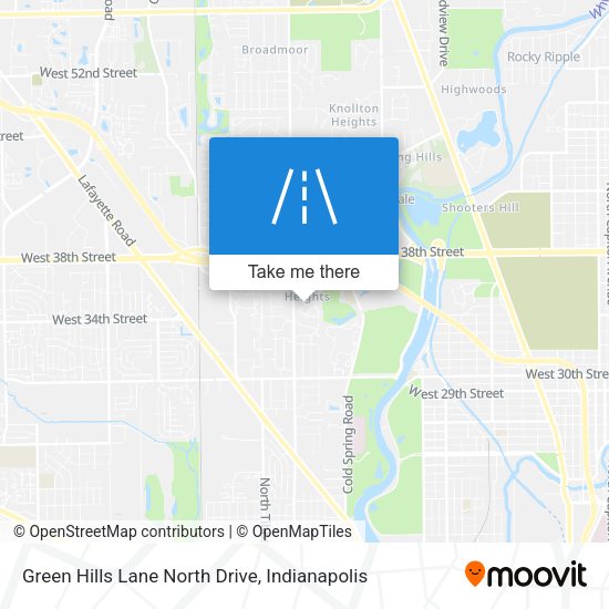 Green Hills Lane North Drive map