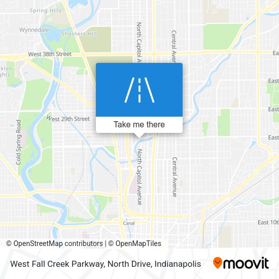 West Fall Creek Parkway, North Drive map