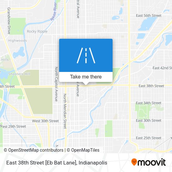 Mapa de East 38th Street [Eb Bat Lane]