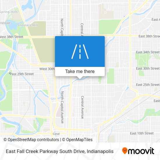 East Fall Creek Parkway South Drive map