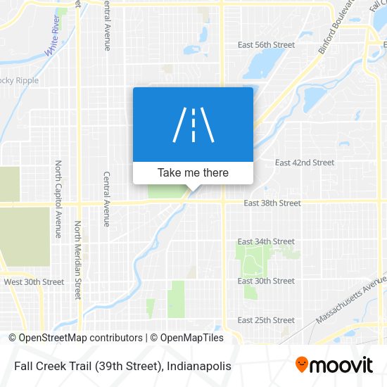 Fall Creek Trail (39th Street) map